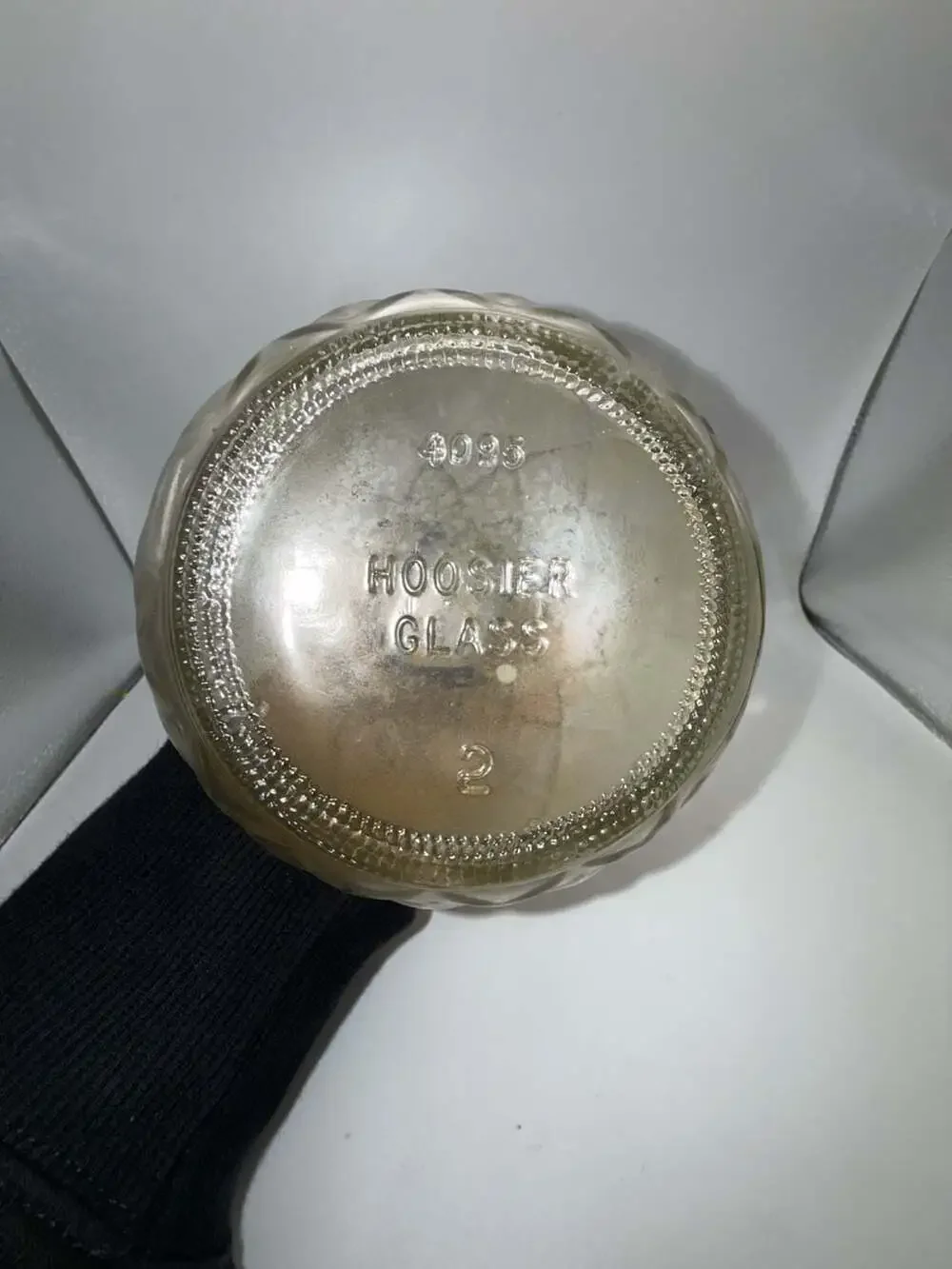 Vintage Hoosier Glass Bud Vase 4095 Diamond Quilted Pattern
